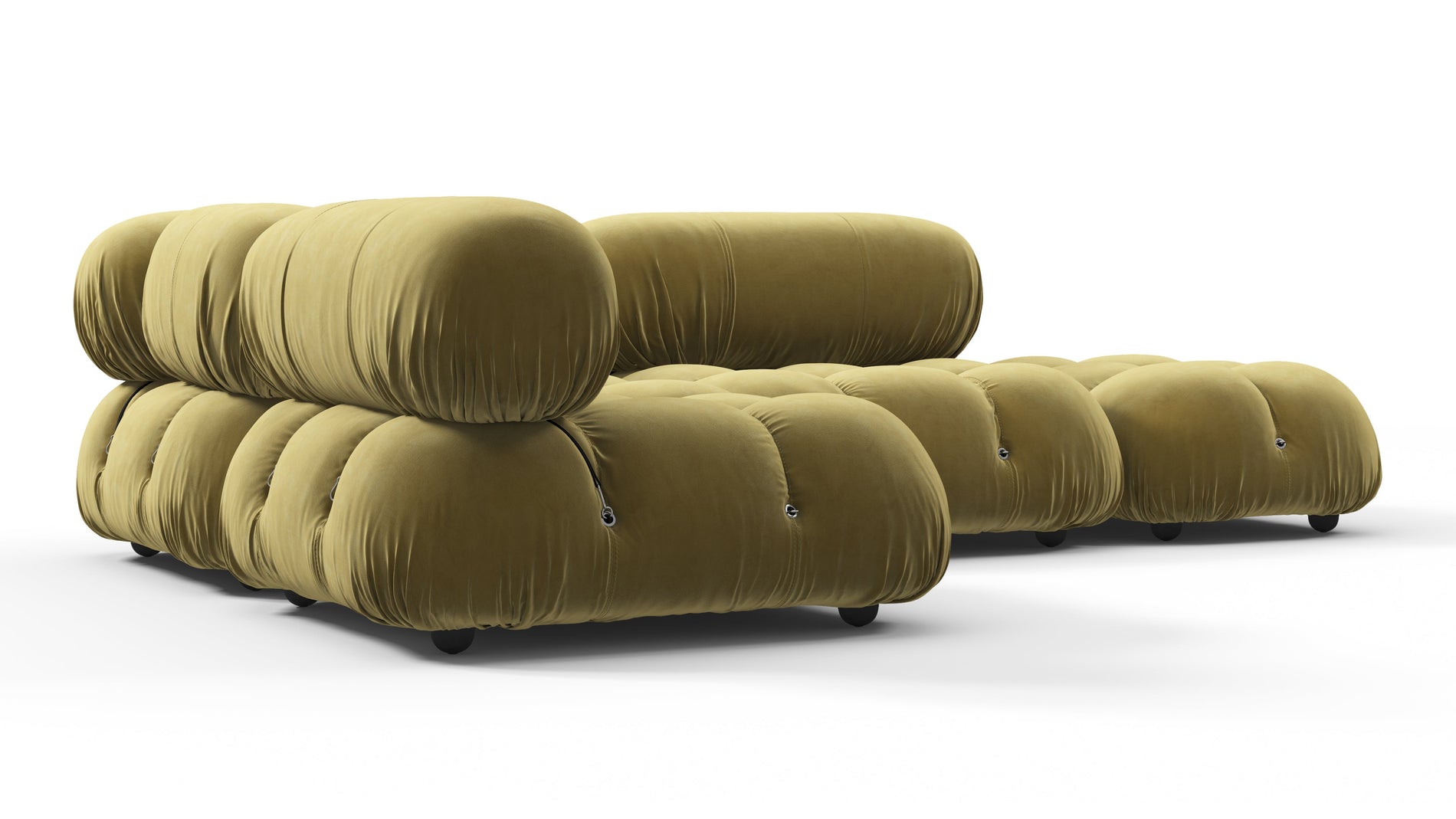 Bellini SectionalOliven Gold Samt