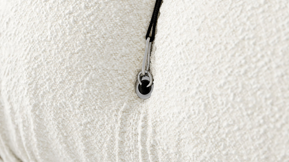 Bellini SectionalWhite Boucle