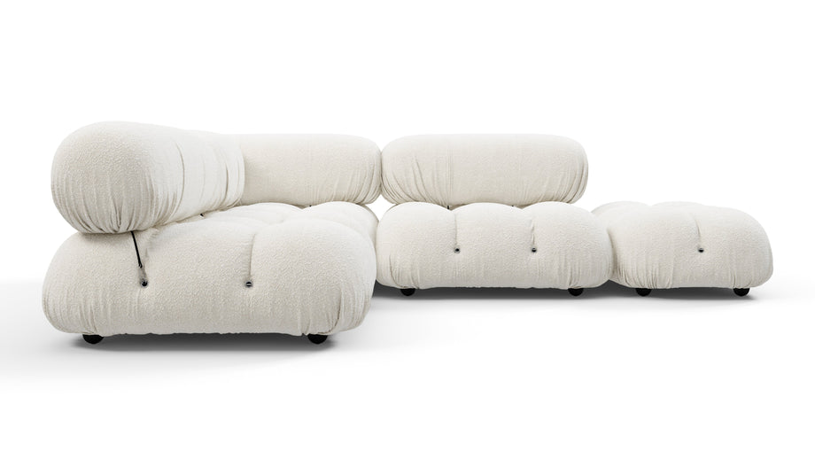 Bellini SectionalWhite Boucle