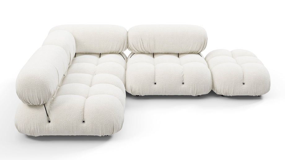Bellini SectionalWhite Boucle