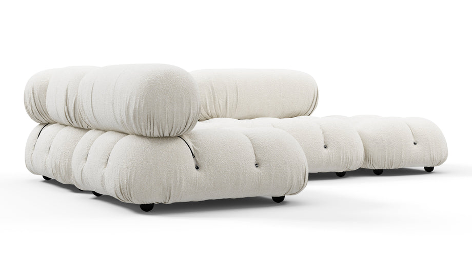 Bellini SectionalWhite Boucle