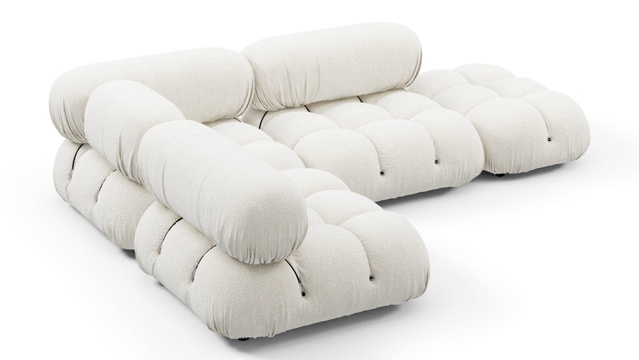 Bellini SectionalWhite Boucle