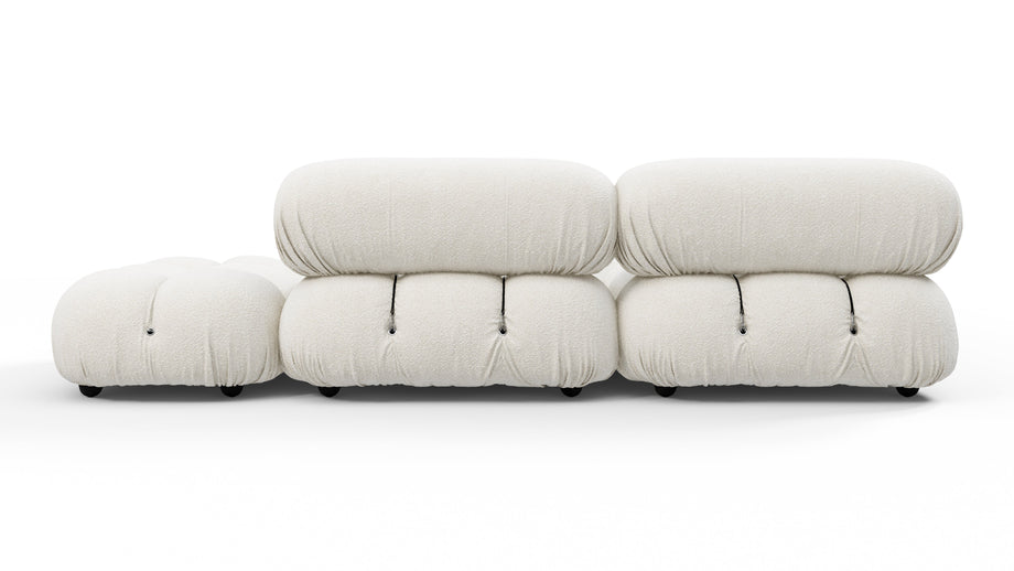 Bellini SectionalWhite Boucle
