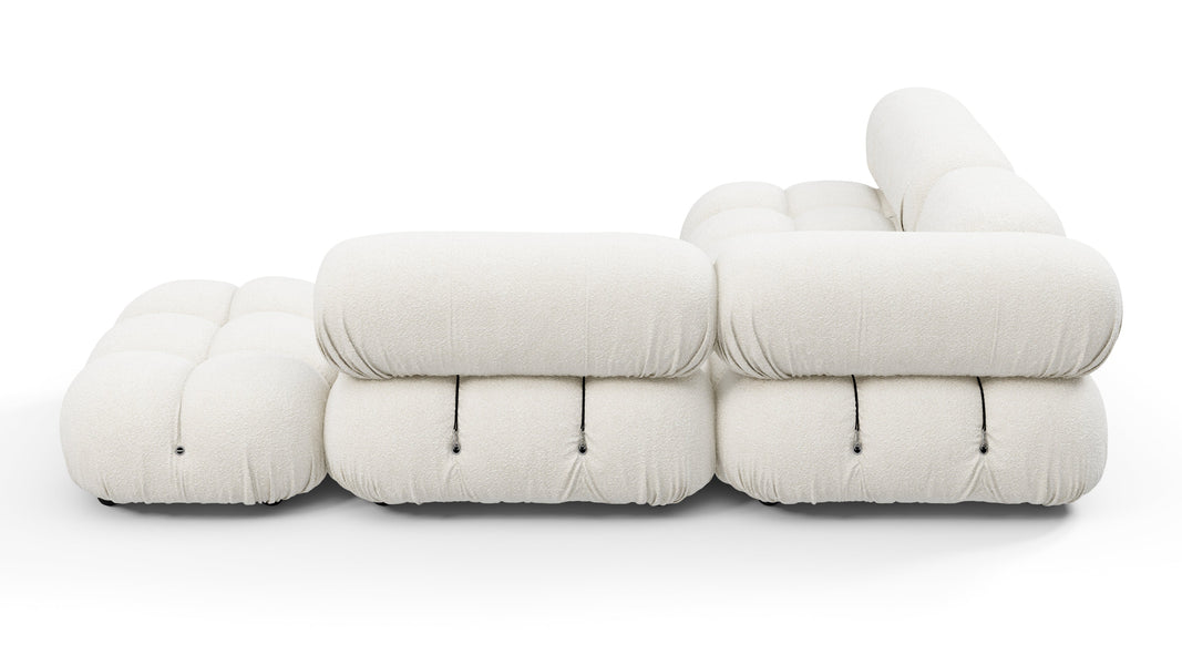 Bellini SectionalWhite Boucle