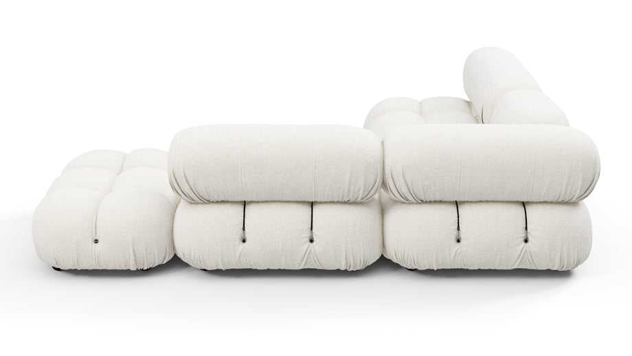 Bellini SectionalWhite Boucle