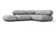 Bellini Sectional - Light Gray Velvet - Image 2