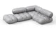 Bellini Sectional - Light Gray Velvet - Image 3