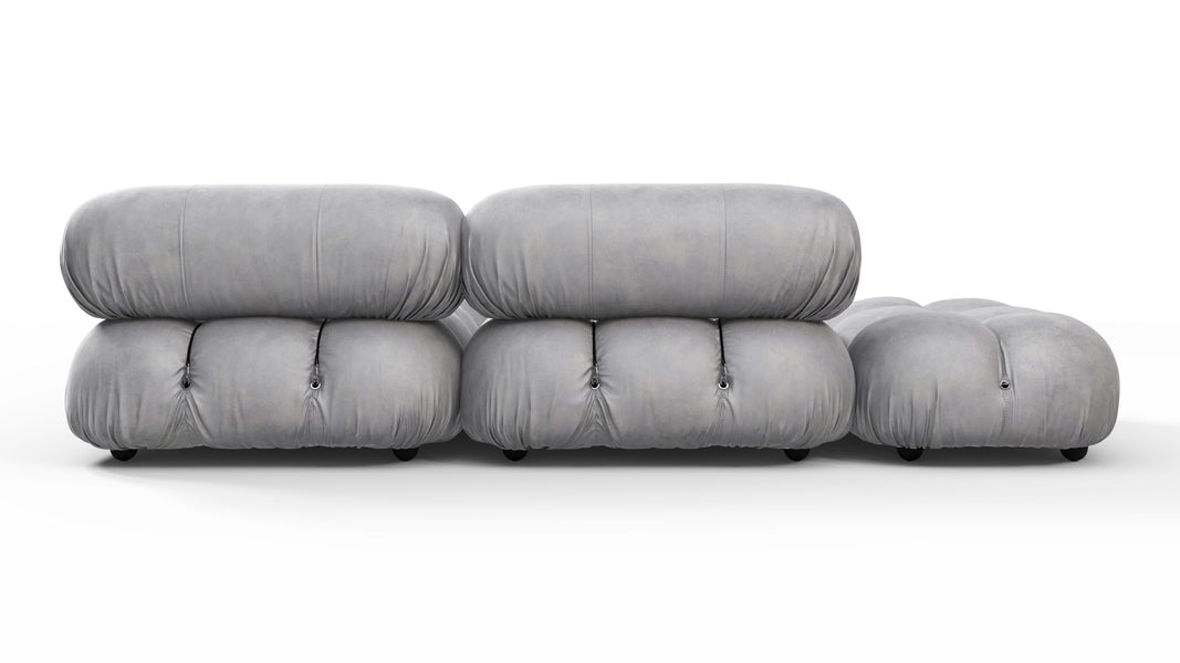 Bellini SectionalLight Gray Velvet