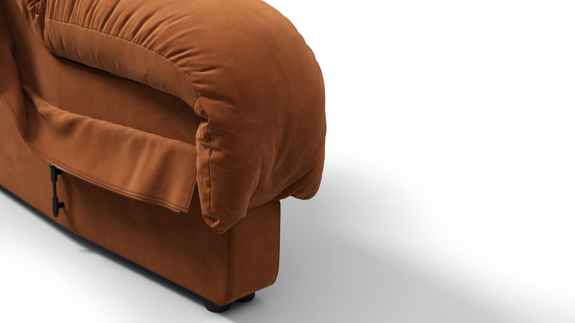 DS 600Verbrannte orange vegane Wildleder