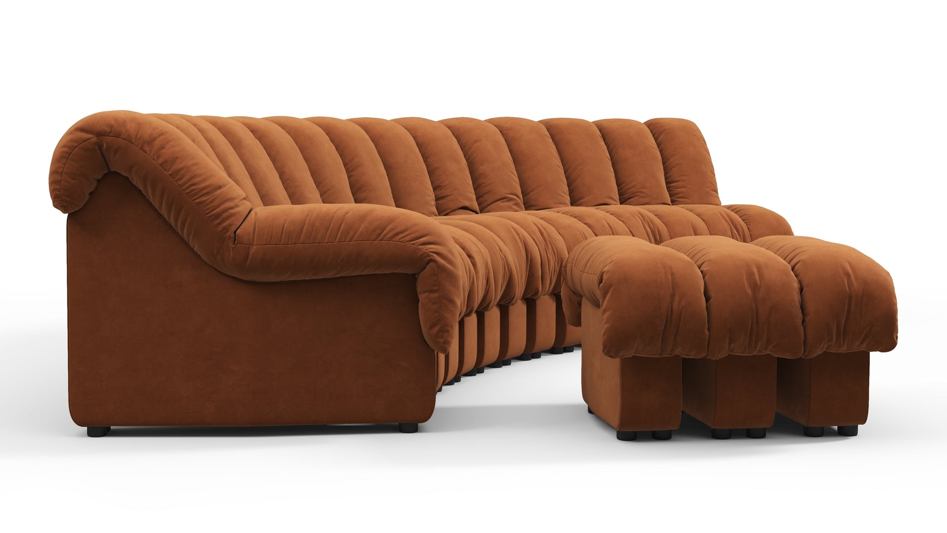 DS 600Verbrannte orange vegane Wildleder