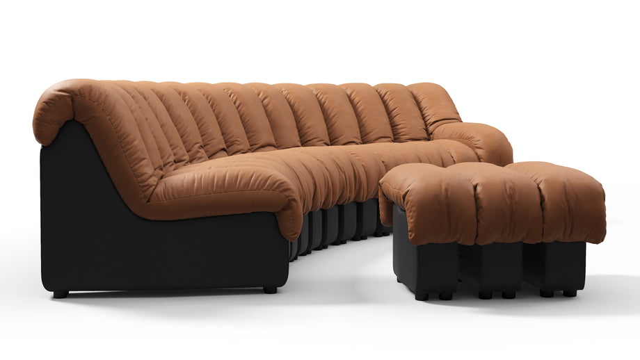 DS 600Vintage Tan and Black Vegan Leather