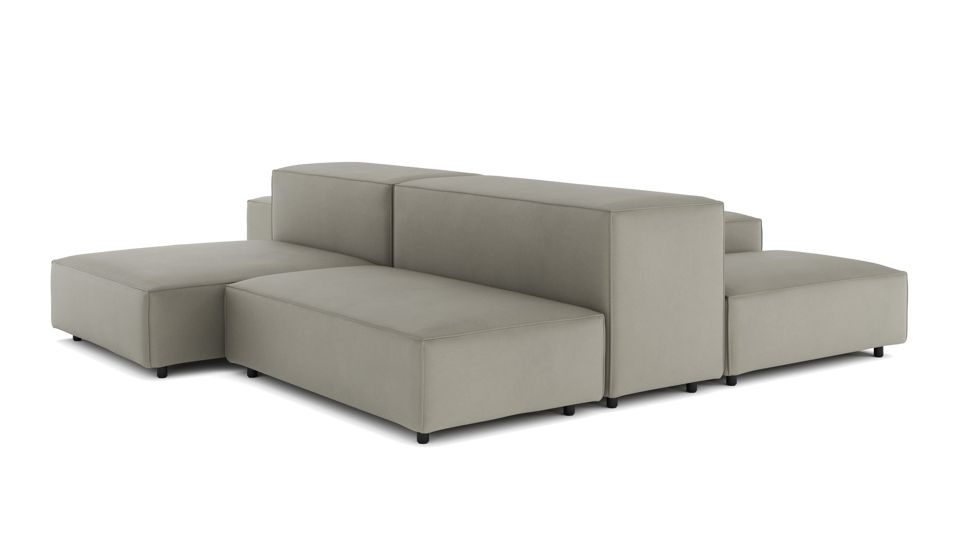 ExtrasoftBeige graues veganes Leder