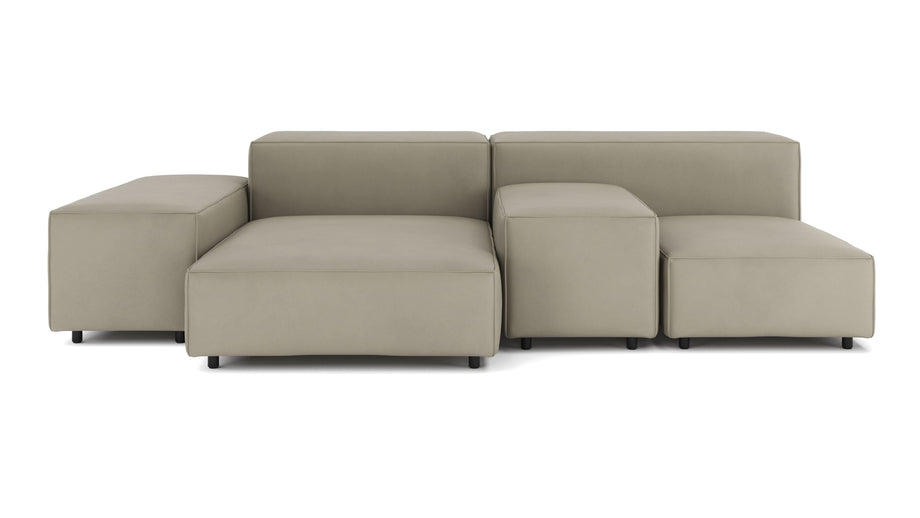 ExtrasoftBeige Gray Vegan Leather