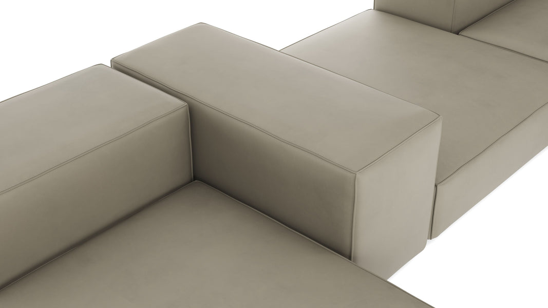 ExtrasoftBeige Gray Vegan Leather
