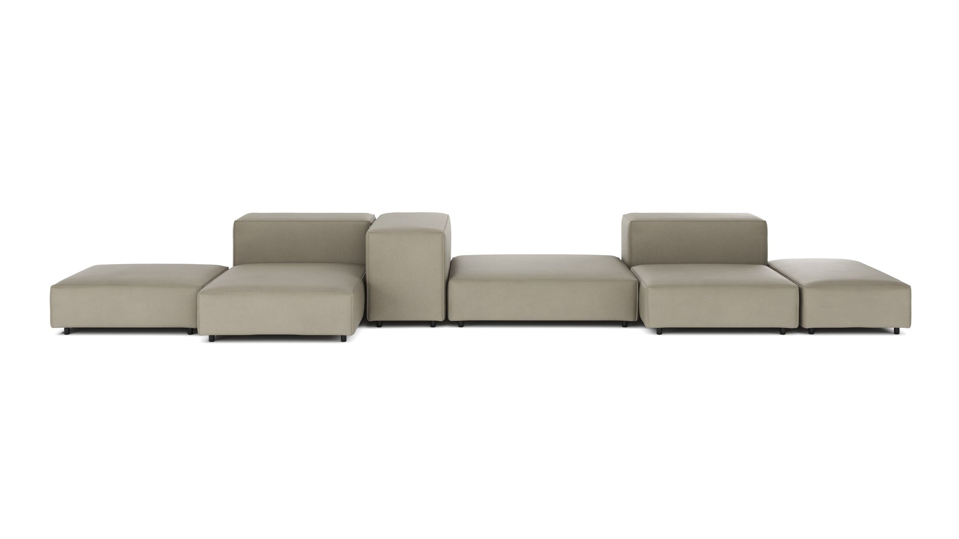 ExtrasoftBeige graues veganes Leder