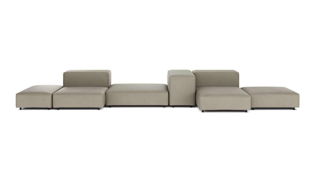 ExtrasoftBeige Gray Vegan Leather