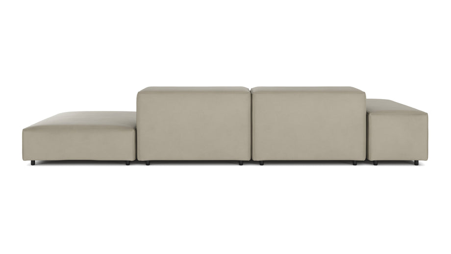 ExtrasoftBeige Gray Vegan Leather