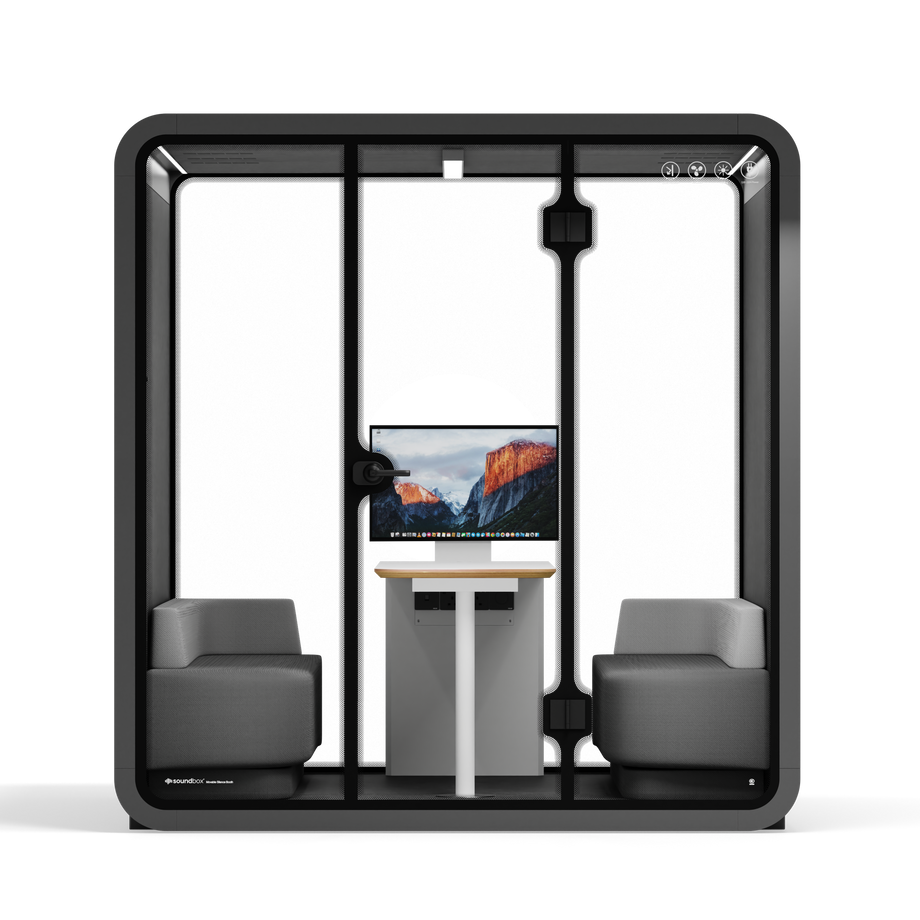 Mötesbås Quell - 6 personWooden / Dark Grey / Furniture Set 1