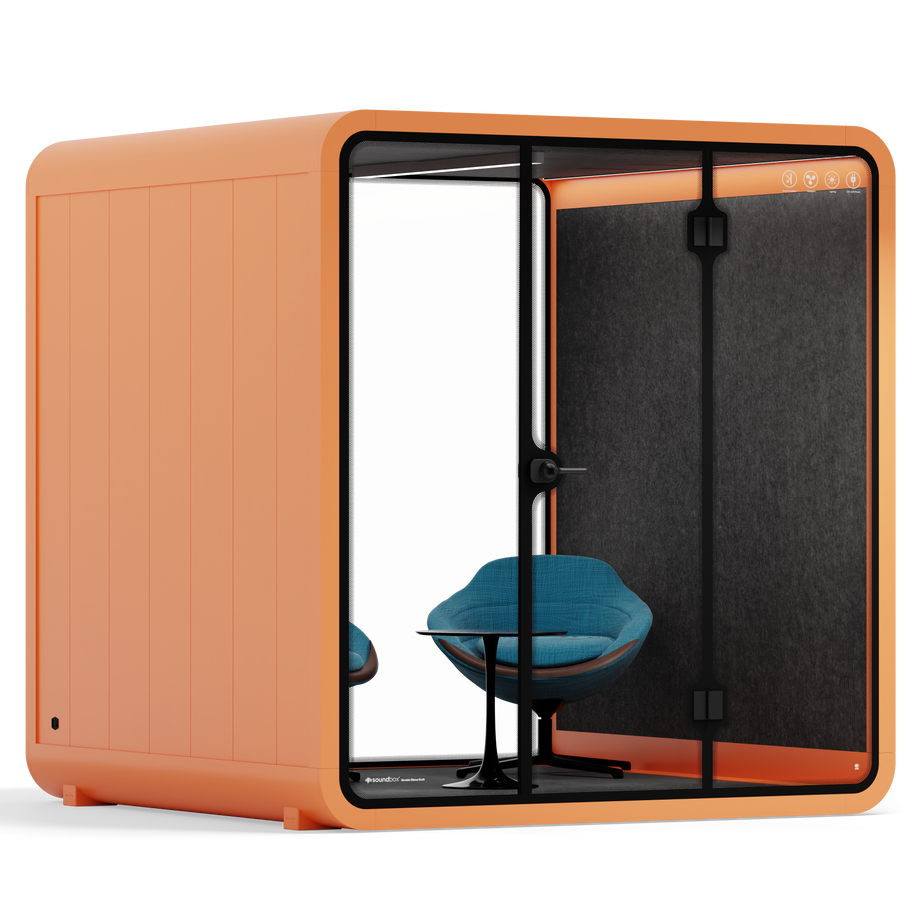 Mötesbås Quell - 6 personOrange / Dark Grey / Furniture Set 2