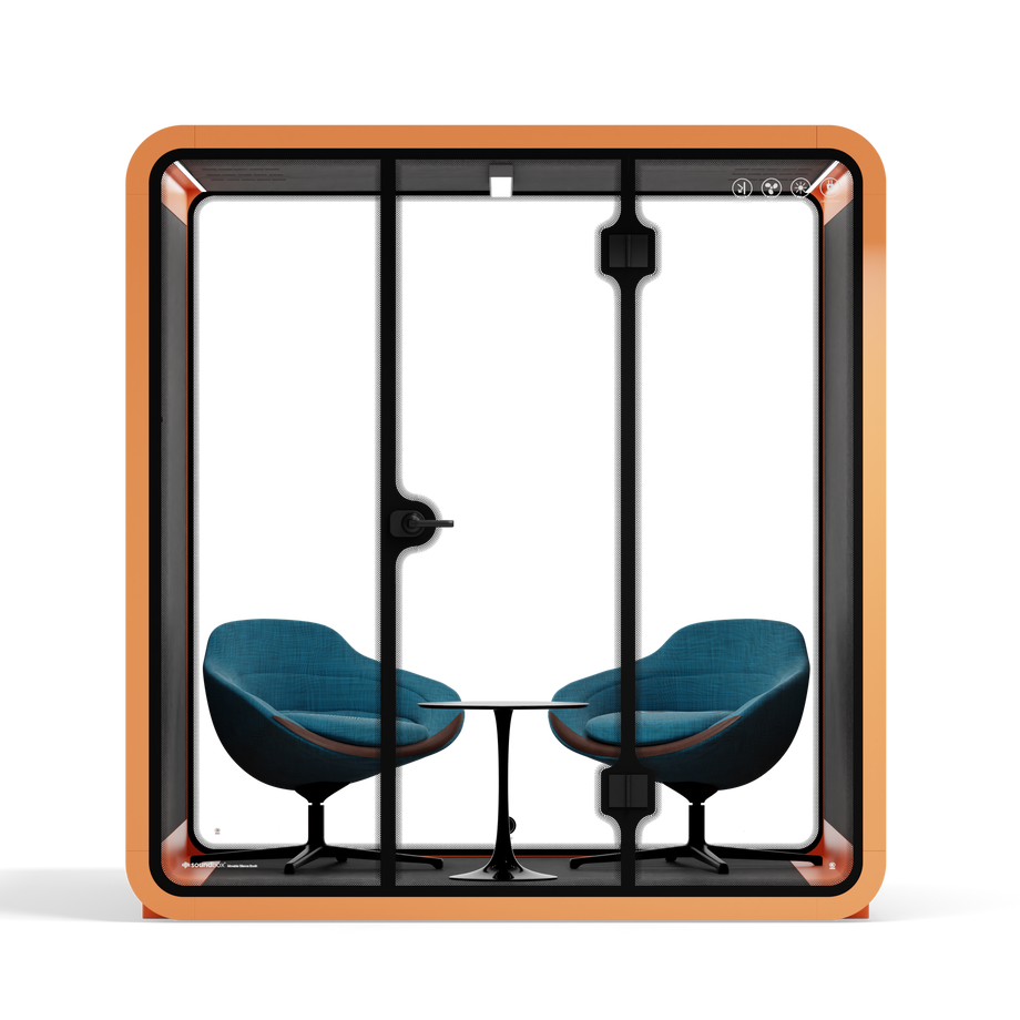 Mötesbås Quell - 6 personOrange / Dark Grey / Furniture Set 2