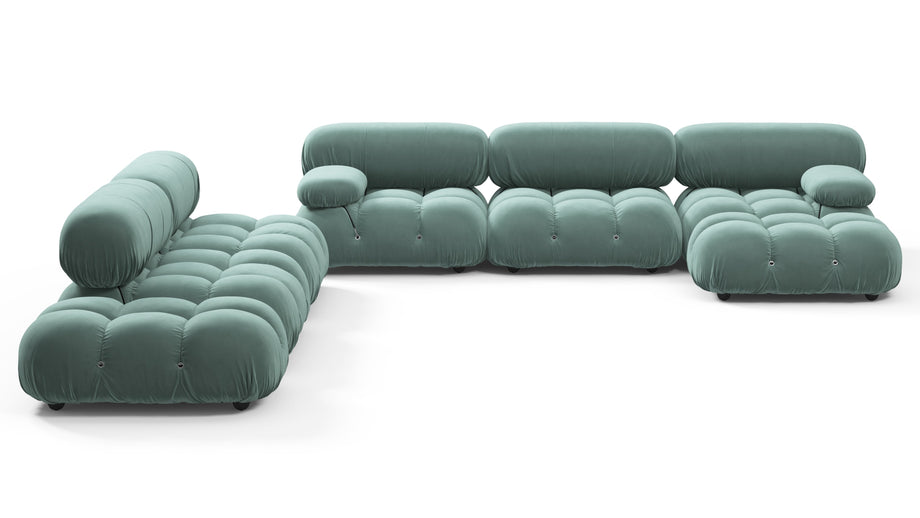 Seccional grande BelliniJadeite Luxe Velvet