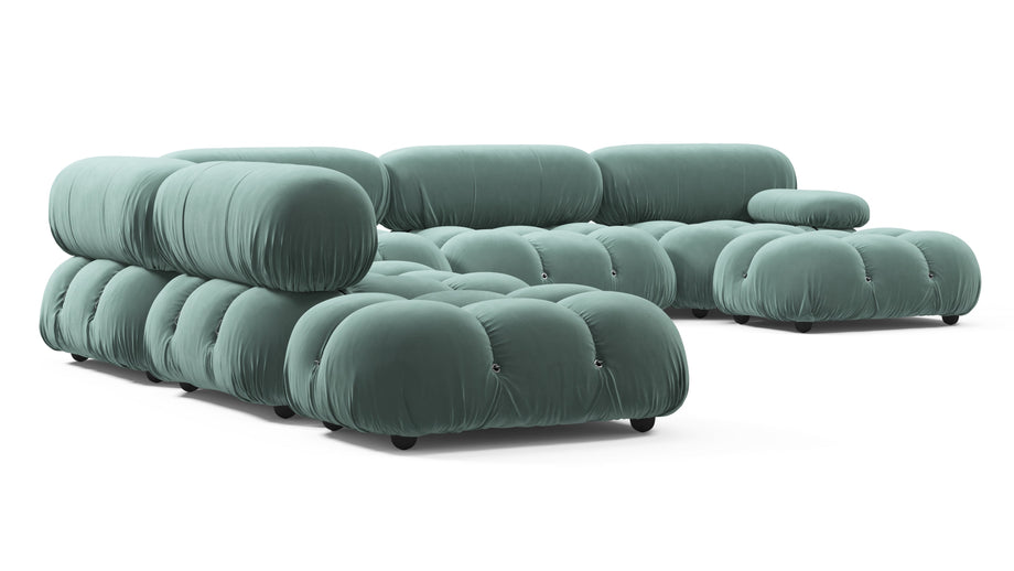 Seccional grande BelliniJadeite Luxe Velvet