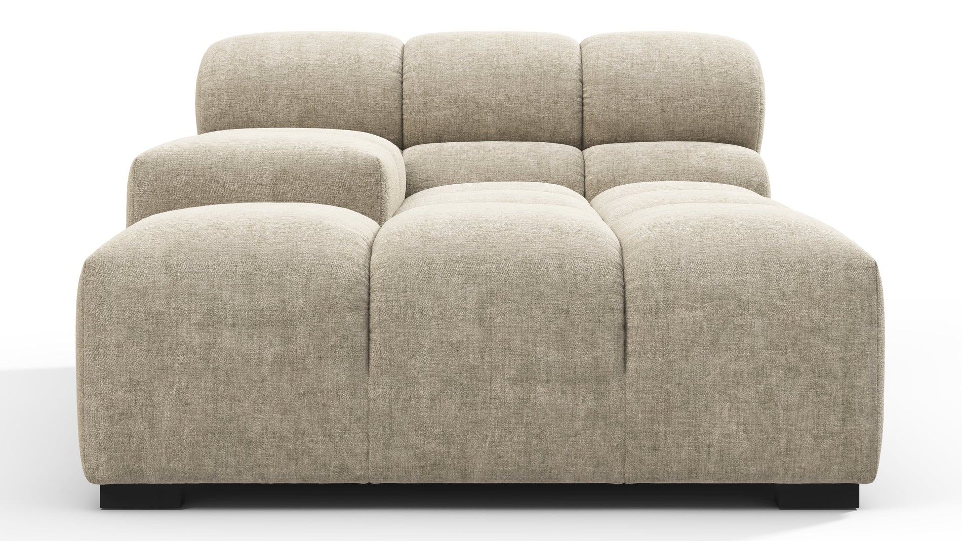 TuftyBeige Gray Chenille