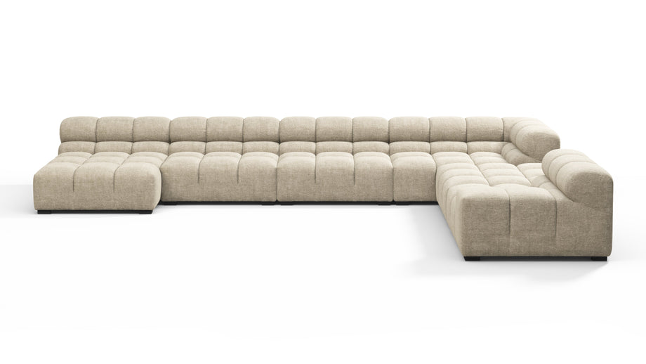 TuftyBeige Gray Chenille