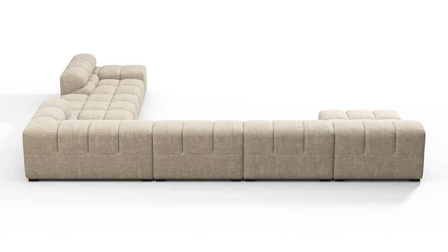 TuftyBeige Gray Chenille