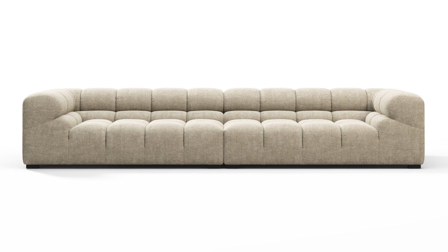 TuftyBeige Gray Chenille
