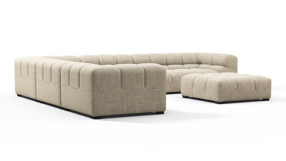 TuftyBeige Gray Chenille
