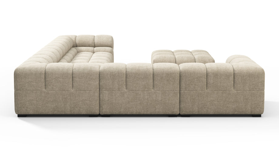 TuftyBeige Gray Chenille
