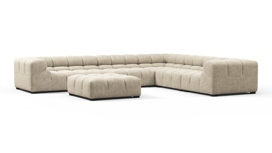 TuftyBeige Gray Chenille