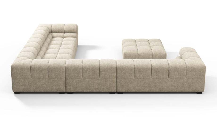 TuftyBeige Gray Chenille