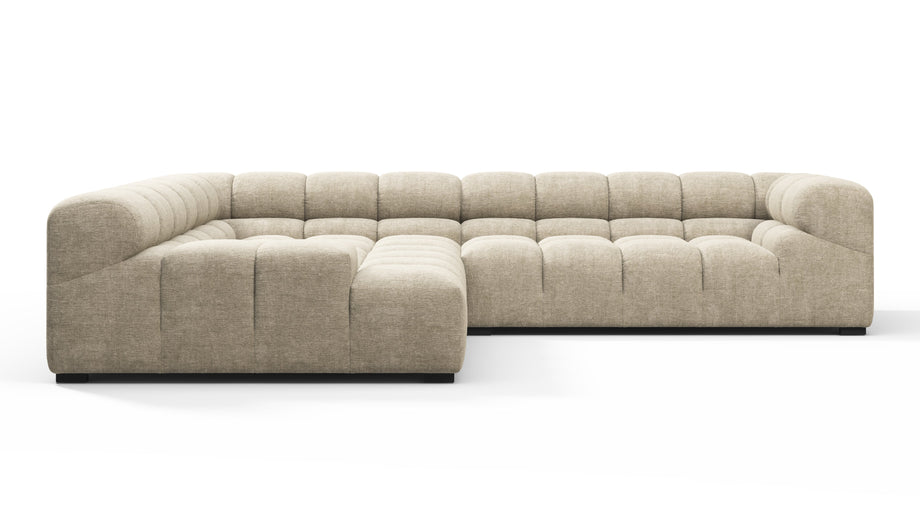 TuftyBeige Gray Chenille