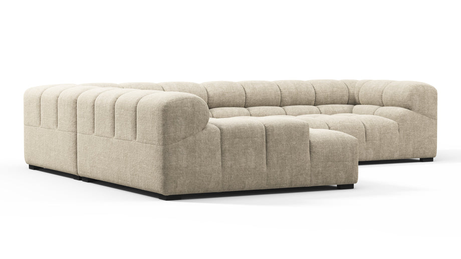 TuftyBeige Gray Chenille