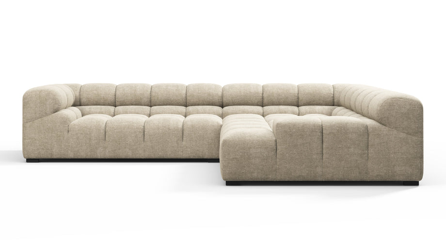 TuftyBeige Gray Chenille