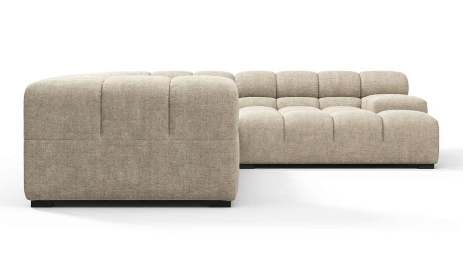 TuftyBeige Gray Chenille