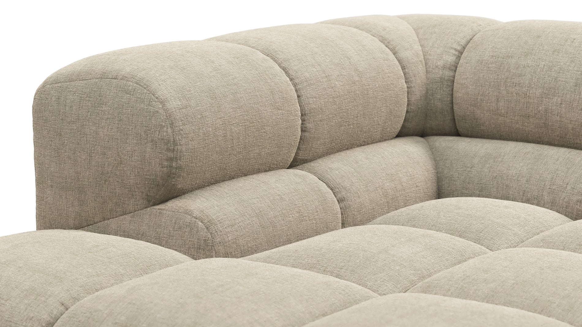 TuftyBeige Gray Chenille