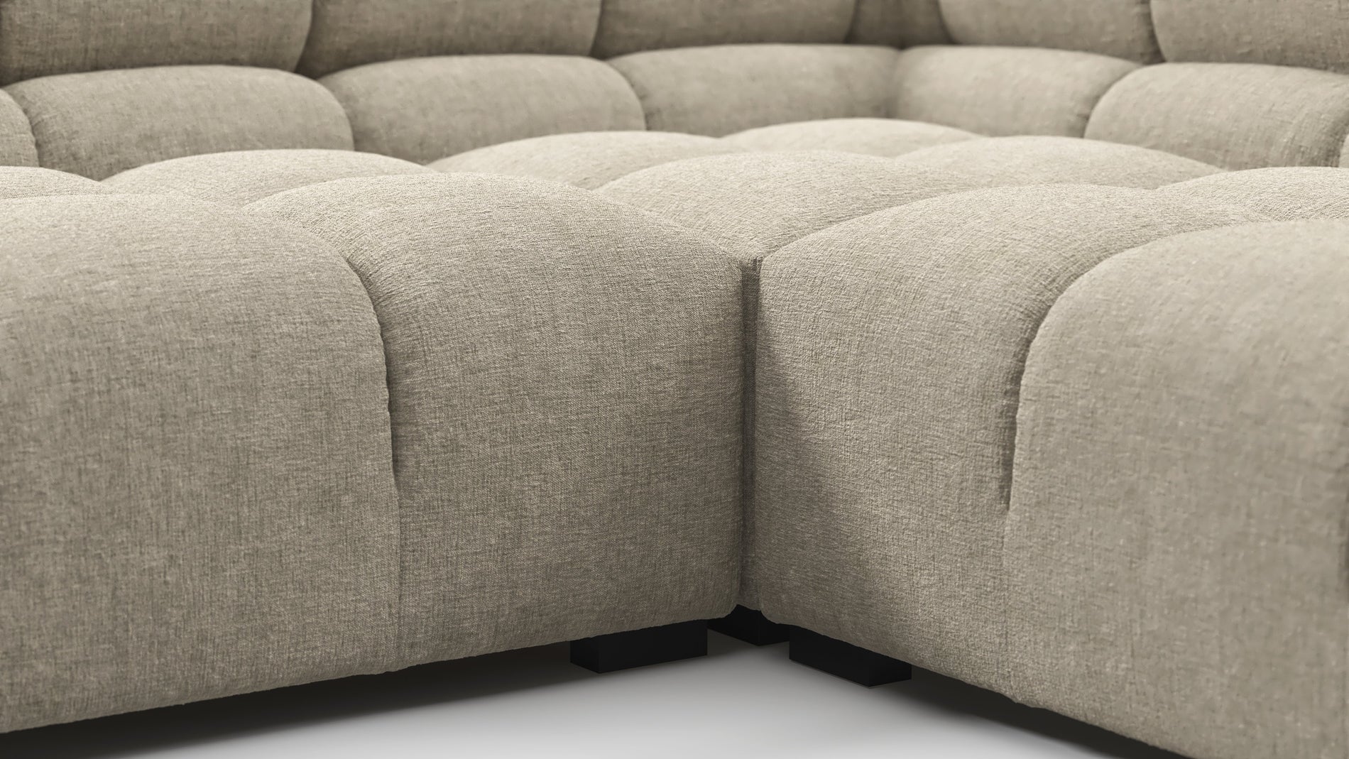 TuftyBeige Gray Chenille