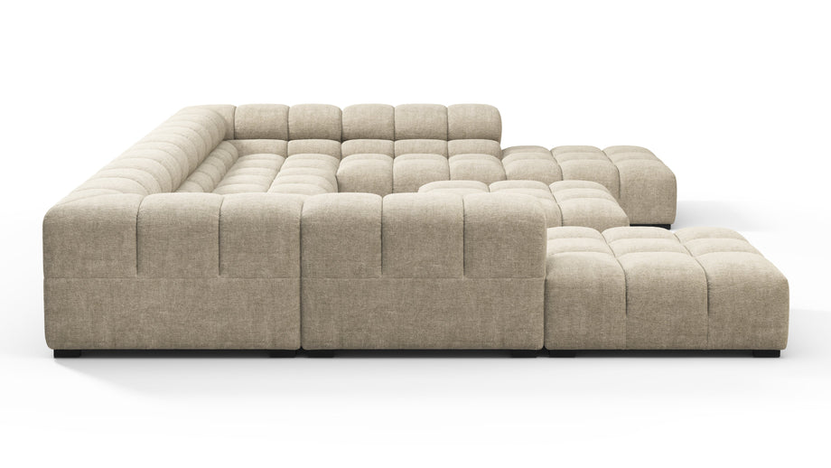 TuftyBeige Gray Chenille