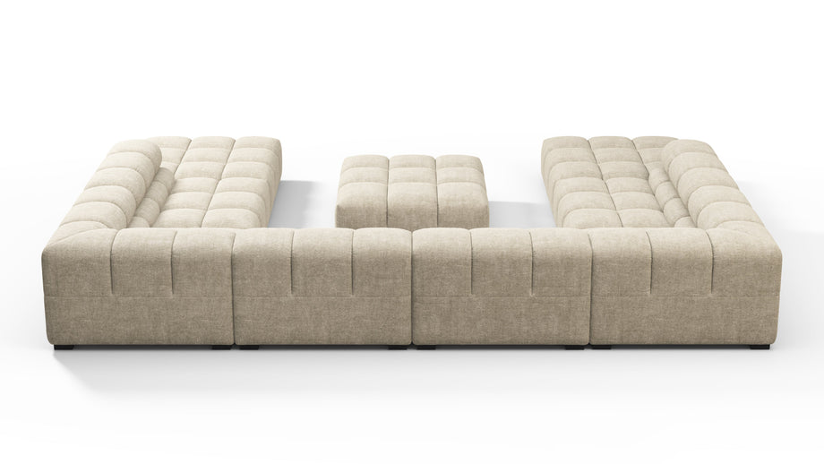 TuftyBeige Gray Chenille