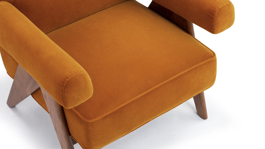 Sillón JeanneretOrange Luxe Velvet