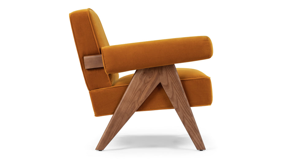 Sillón JeanneretOrange Luxe Velvet