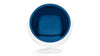 Ball - Indigo Blue Wool and White - Image 1