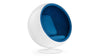 Ball - Indigo Blue Wool and White - Image 2