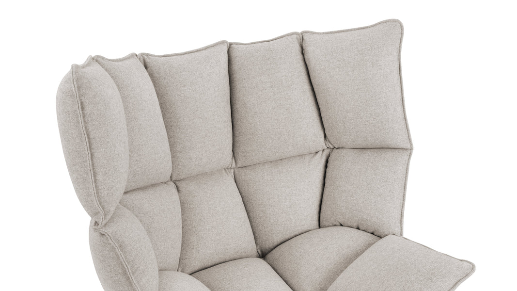 HuskHusk - Husk Lounge Chair, Wheat Gray Cashmere Wool