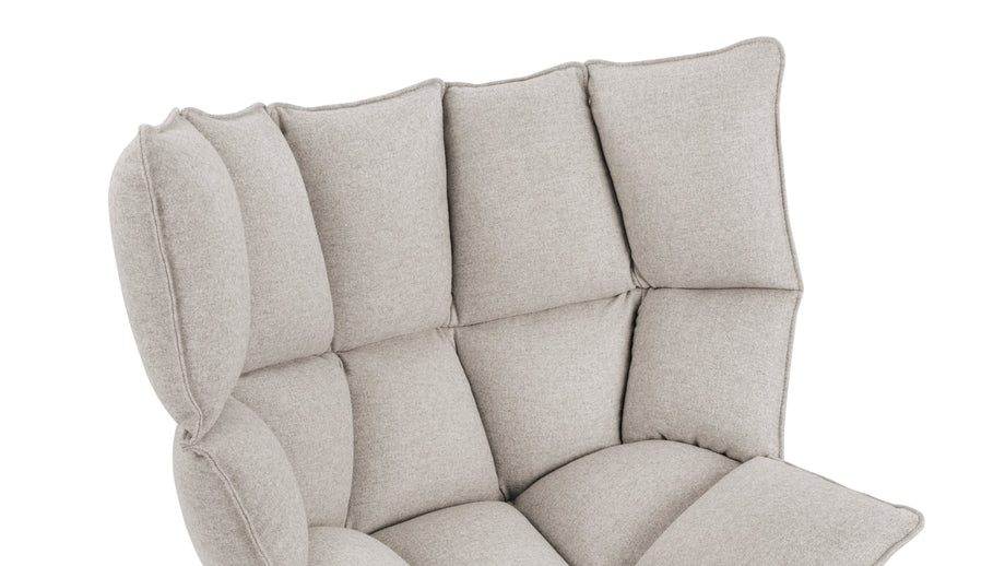 HuskHusk - Husk Lounge Chair, Wheat Gray Cashmere Wool