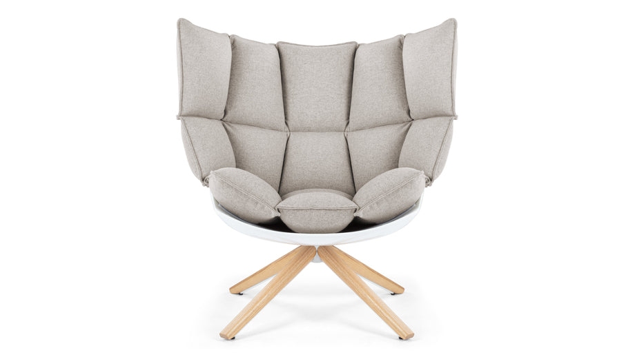 HuskHusk - Husk Lounge Chair, Wheat Gray Cashmere Wool