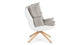 Husk - Husk - Husk Lounge Chair, Wheat Gray Cashmere Wool - Image 3